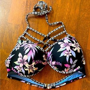 Time and Tru push-up swim bra top